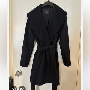 Ann Taylor Black Wrap Coat